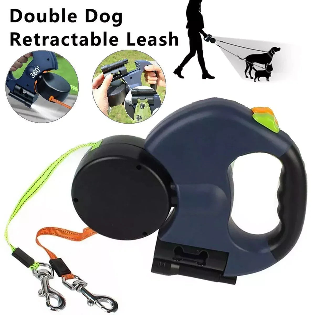 Retractable Duo Pet Leash